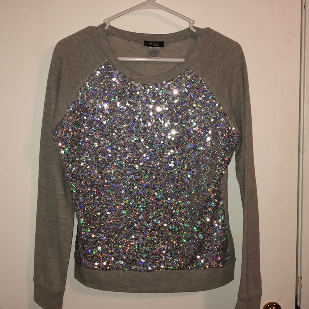 sparkly crew neck!